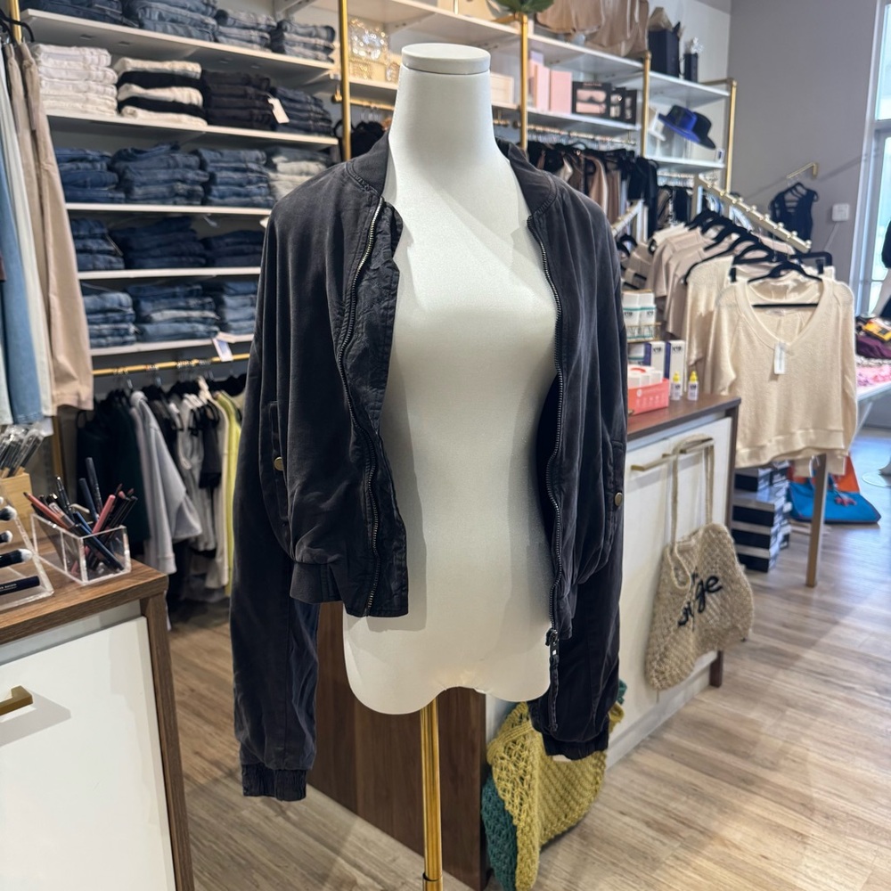 Elan Charcoal Bomber Jacket